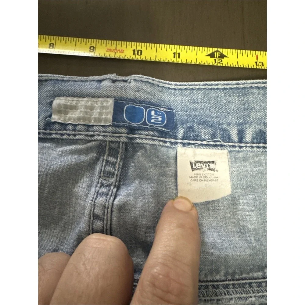 Vintage Men's Levi's L2 Wide Leg Carpenter Baggy Jeans 90s 37x31  Skater Grunge - Picture 10 of 16